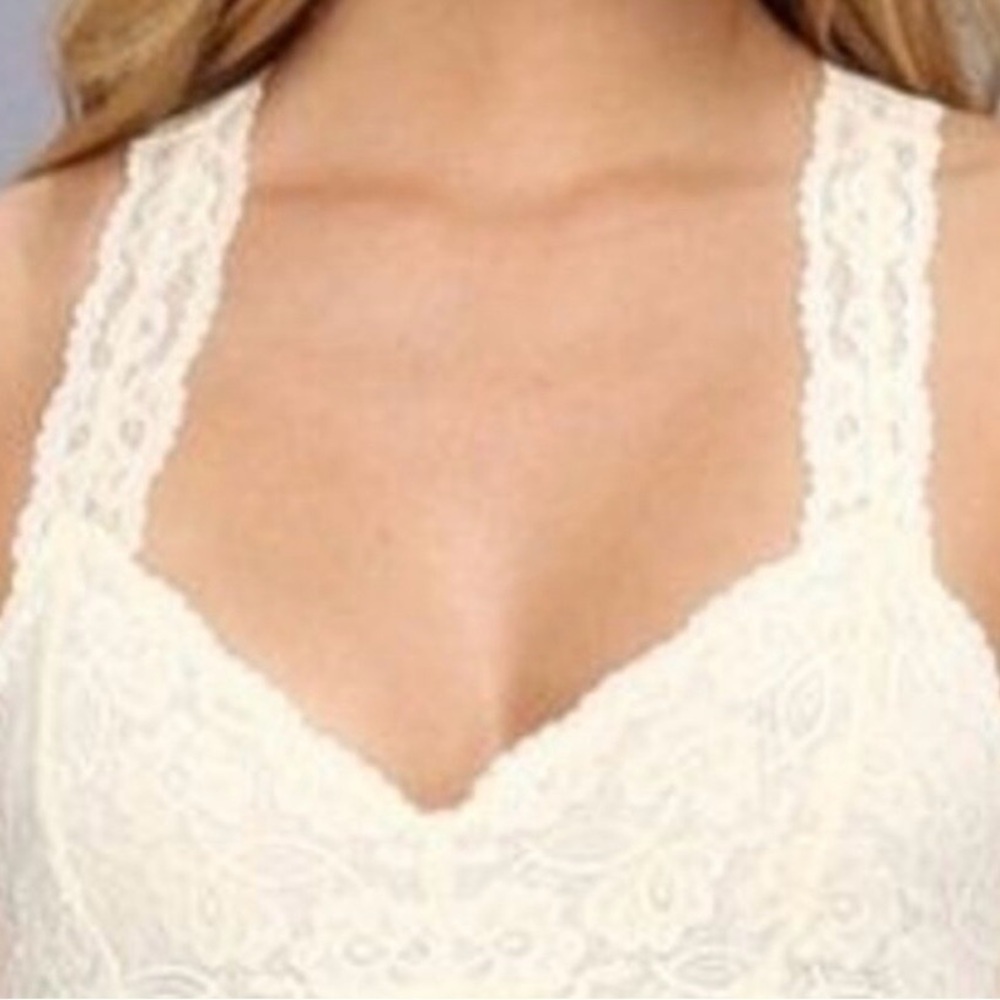 Preloved Size S/P Intimately Free People Galloon Lace Bralette Cream Off-White - Picture 6 of 6